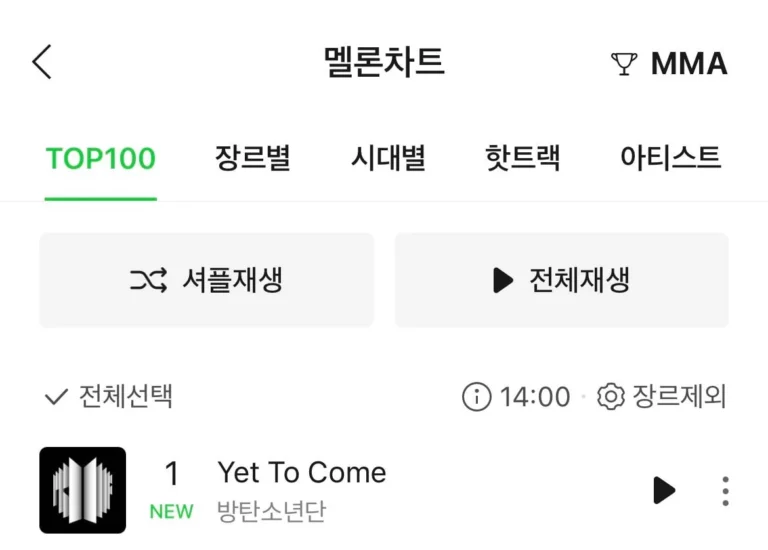 BTS debuts at #1 on Melon's 'Top 100' chart