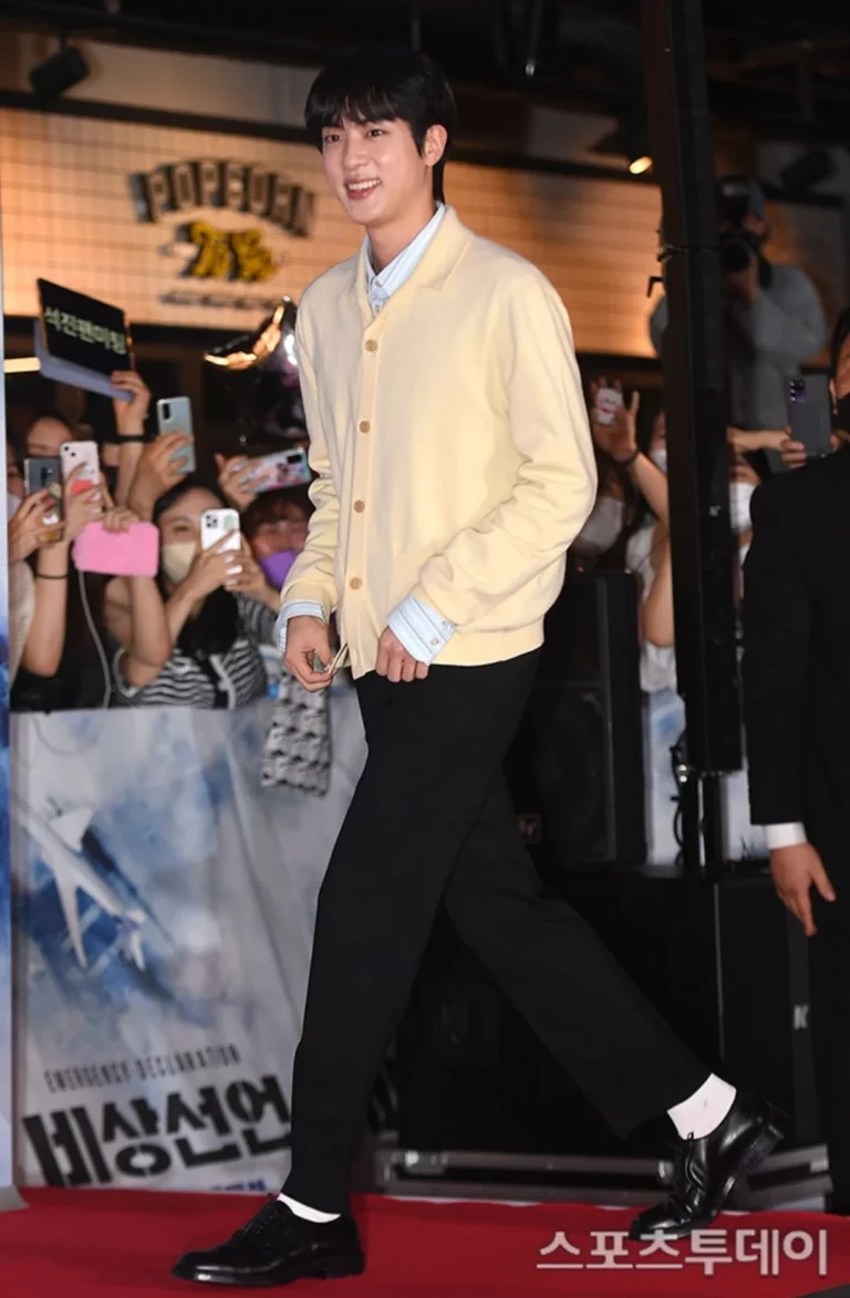 BTS Jin's pictures at the VIP premiere of 'Emergency Declaration'