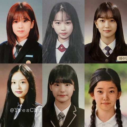 Middle school graduation photos of female idols these days
