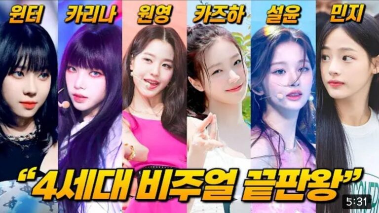 Winter, Karina, Wonyoung, Sullyoon, Kazuha, Minji, who is the queen of 4th generation visuals?