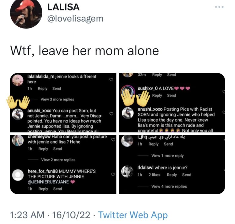 Jennie's fans harassing Lisa and Jisoo's family members