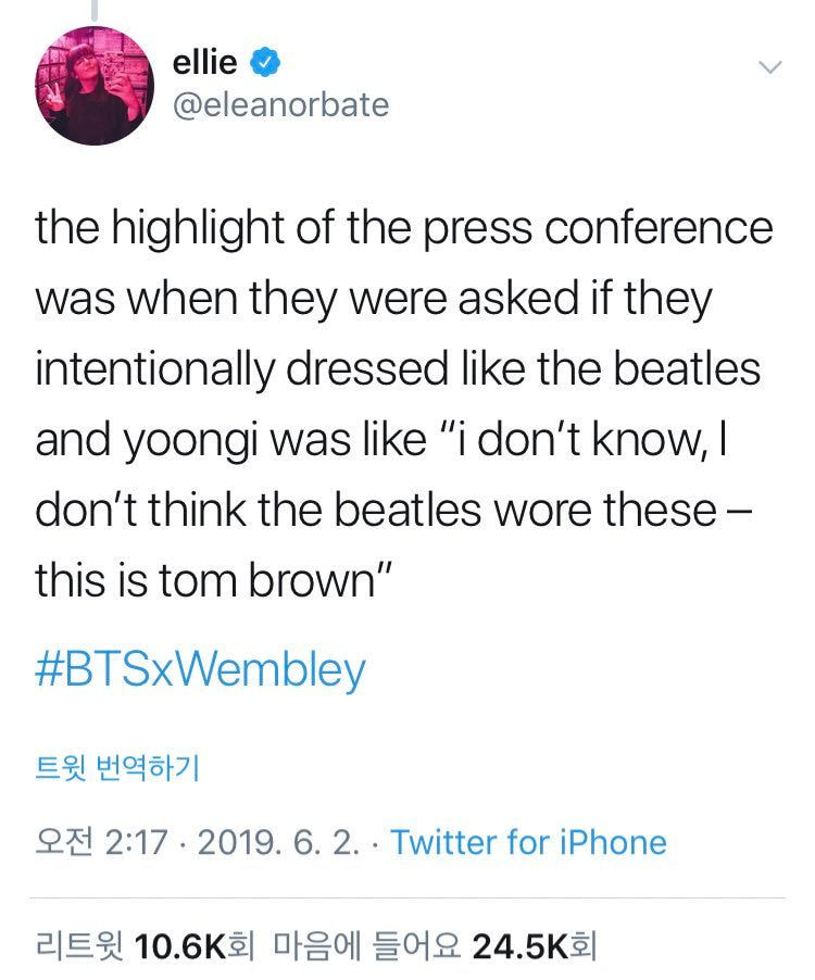 Suga responds to the reporter saying that BTS imitates The Beatles