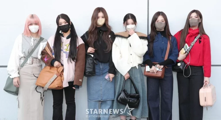 Journalist pictures of the 6 NMIXX members today after Jinni left the group