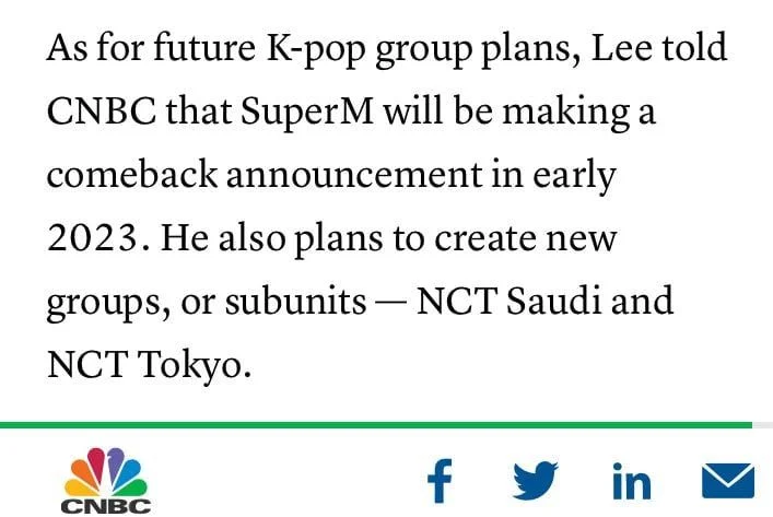 SM plans to create NCT Tokyo and NCT Saudi