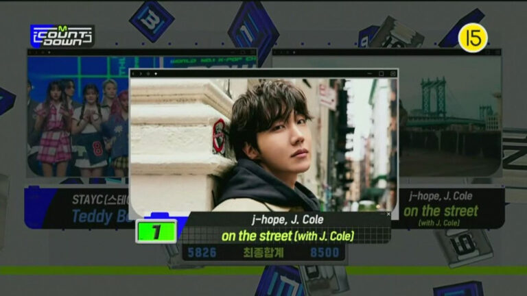 1st place on 'M Countdown' this week! BTS J-Hope's solo single 'on the street'