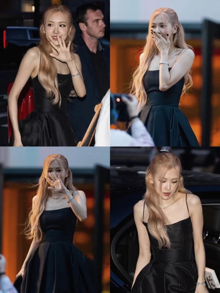 BLACKPINK Rosé shows off her new hair color and traditional hair tie at Sulwhasoo's event and The MET Metropolitan museum in New York
