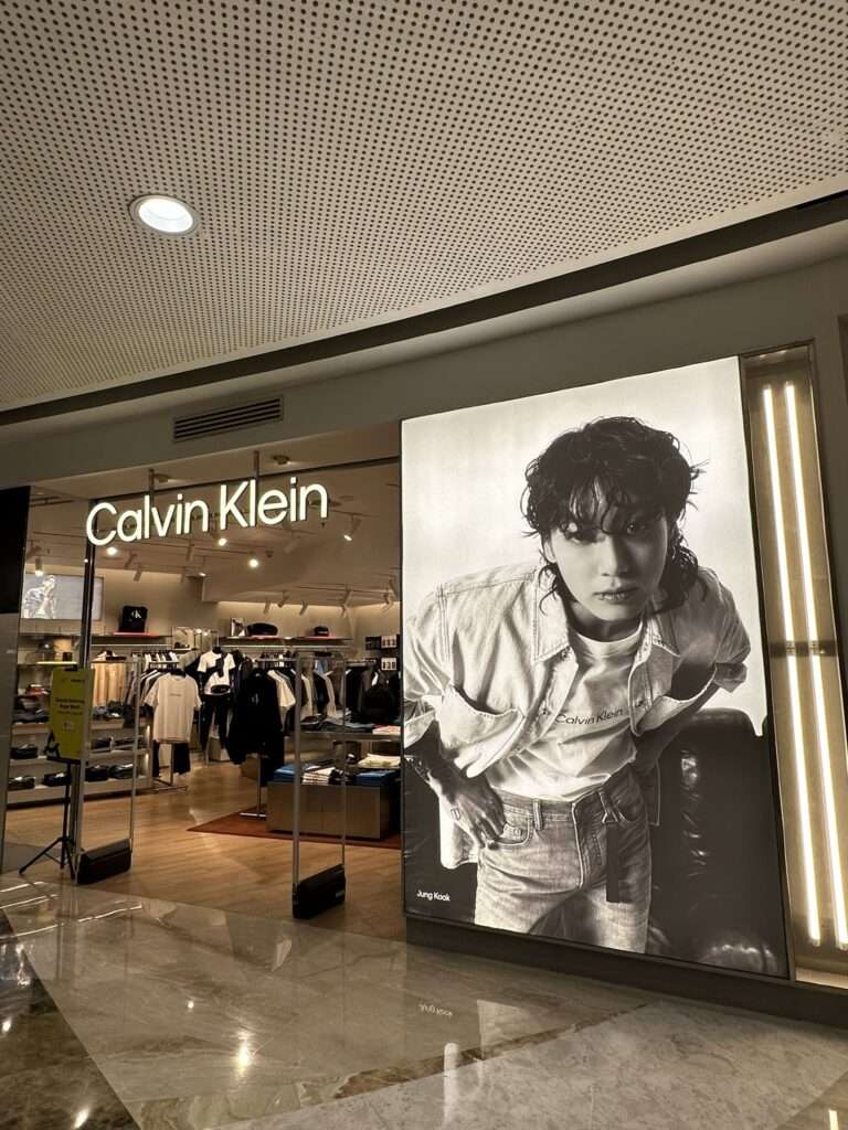 BTS Jungkook started appearing at Calvin Klein stores around the world
