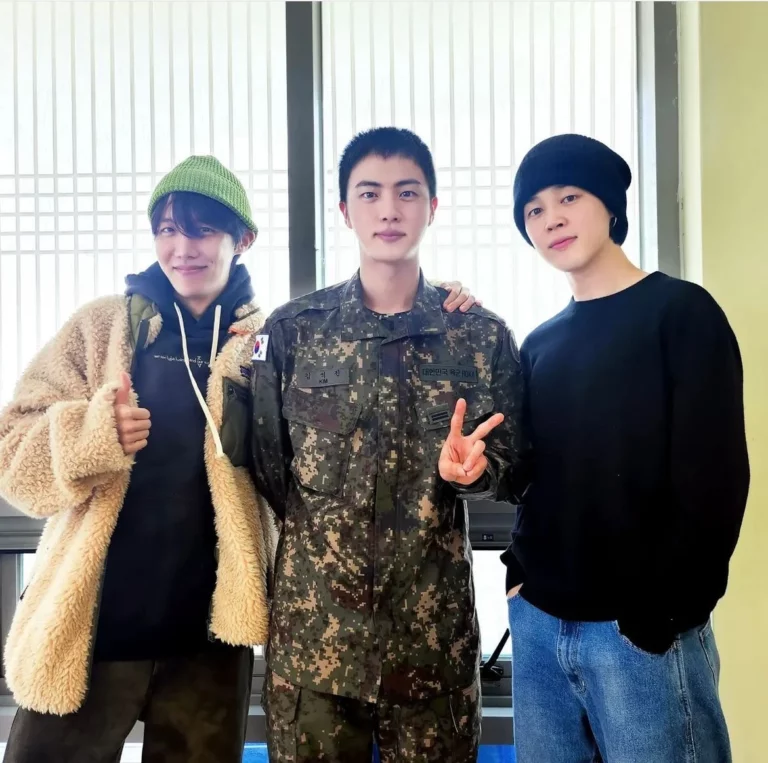 J-Hope and Jimin visited Jin in the army