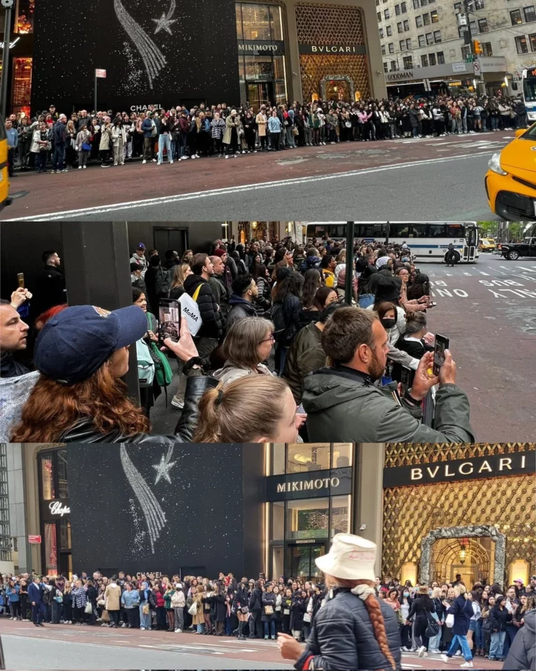 BTS fans in the US gathered at the Tiffany store reopening event