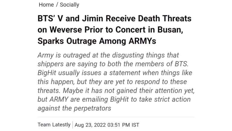 BTS' V and Jimin are constant targets of hate because of ships