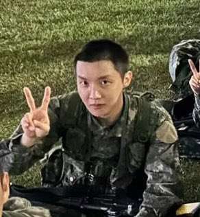 J-Hope seems to be working really hard in his military life