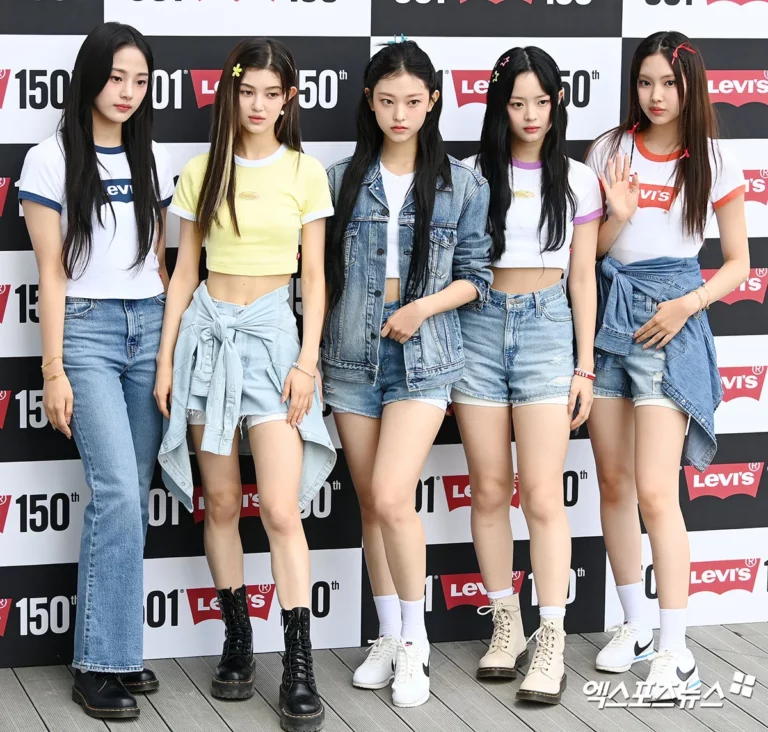 Netizens talk about NewJeans' visuals at the Levi's event today