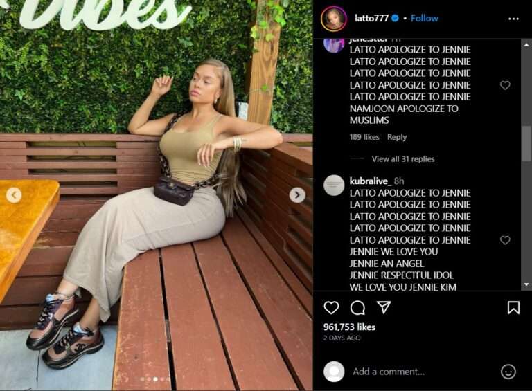 BLACKPINK's fandom terrorizes LATTO's Instagram