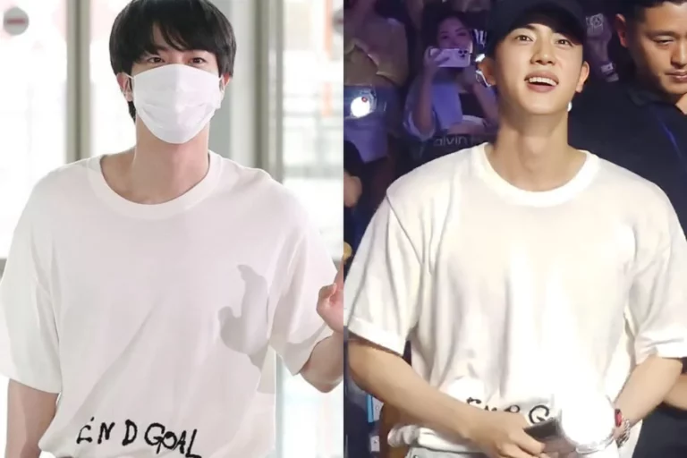 BTS Jin who seems to have changed his body