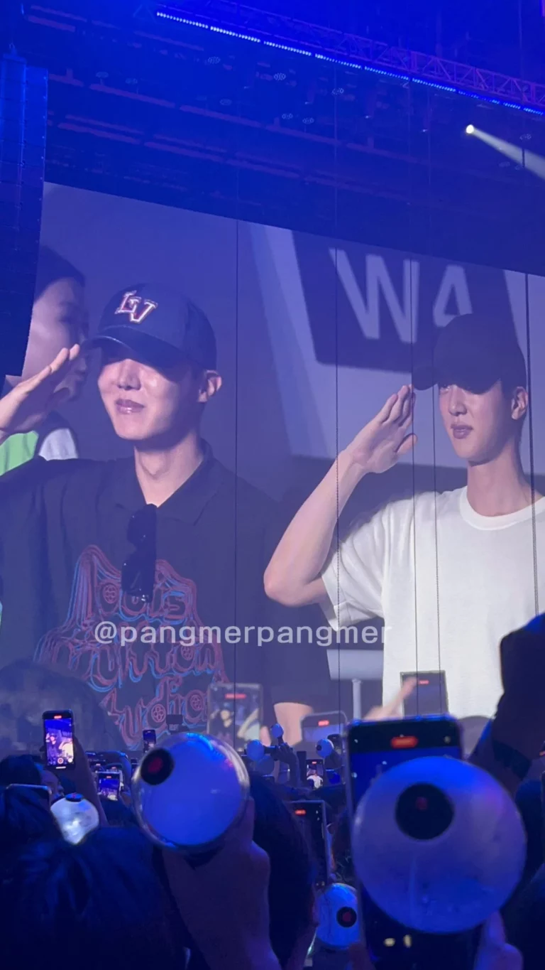 BTS members J-Hope and Jin went to Suga's concert