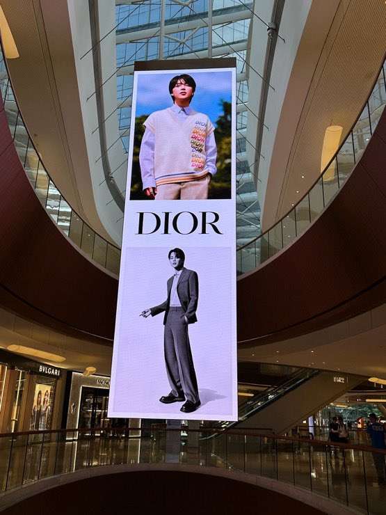 BTS Jimin's advertising campaign at Dior stores around the world