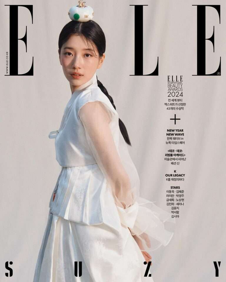 Netizens are divided over Suzy wearing Hanbok on the cover of 'Elle' January issue