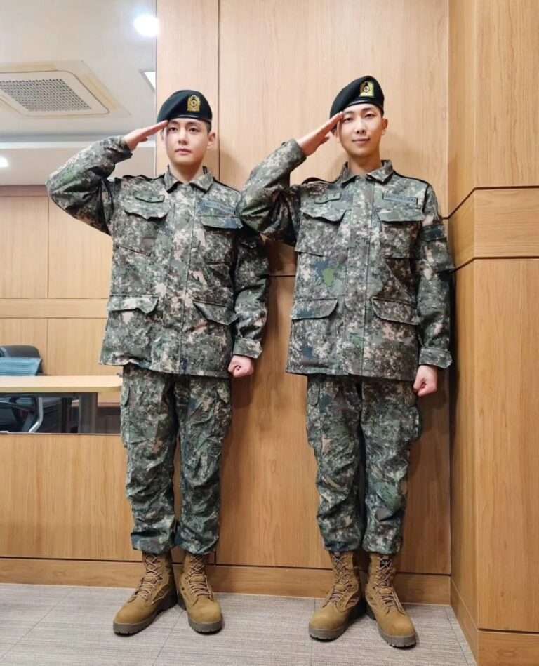 BTS RM updated pictures on Instagram with V after the recruitment training completion ceremony