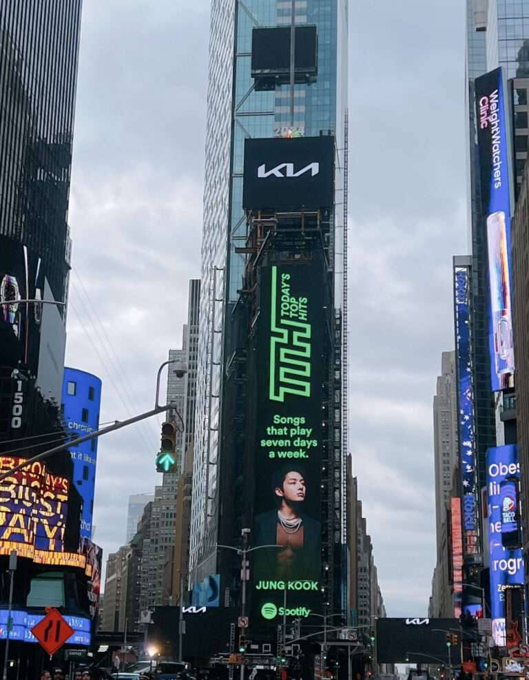 Jungkook 'Seven' creates buzz during the New Year's countdown in New York's Times Square
