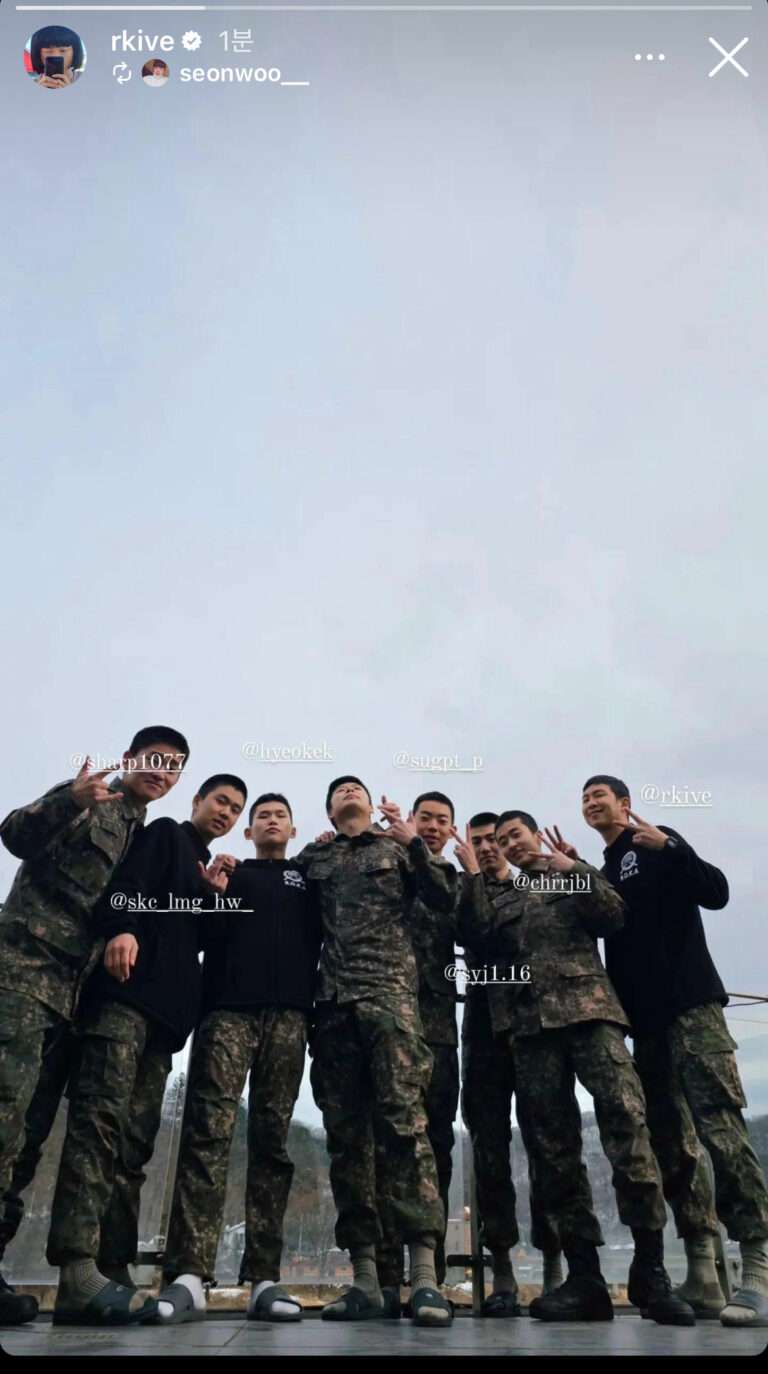 BTS RM posted a picture of himself with his friends in the army on Instagram
