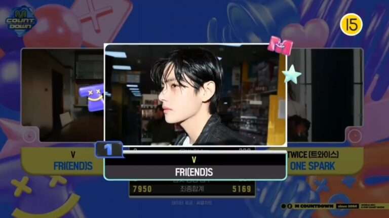 BTS V 'FRI(END)S' won 1st place in the third week of March on M Countdown
