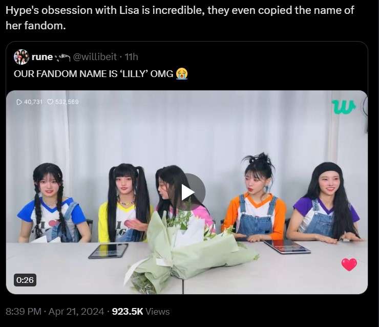 Lisa fans shame themselves for harassing ILLIT over their fandom name