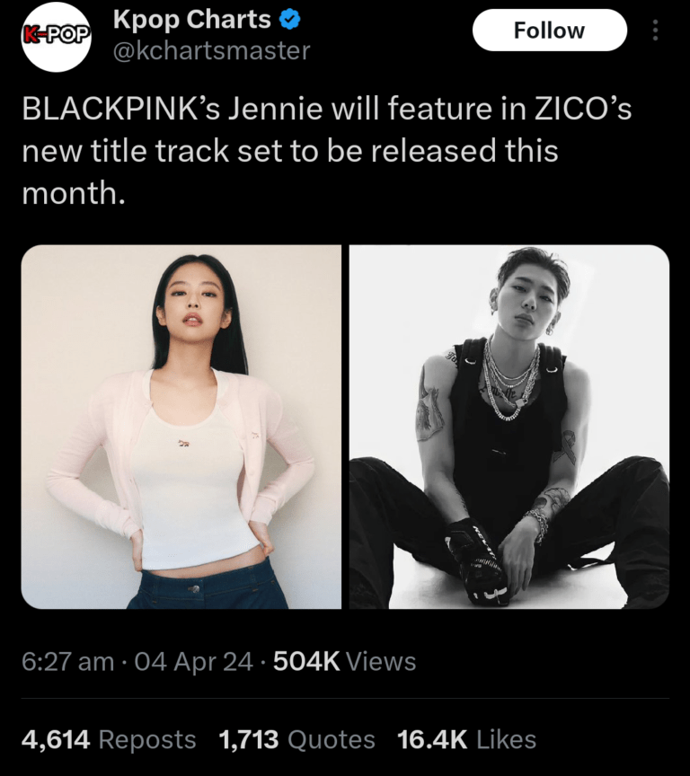 Does Jennie want a hit collaborating with Zico?