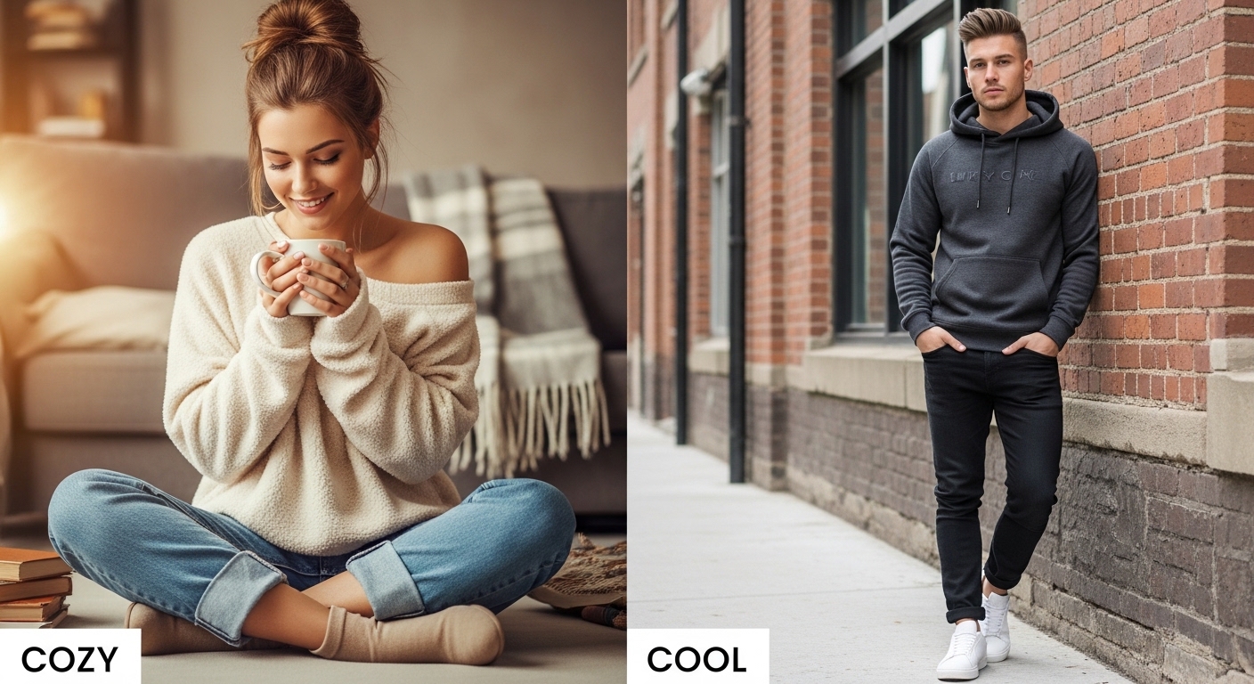 From Cozy to Cool: Sweatshirt and Denim Outfit Inspiration